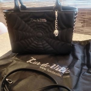 Lux De ville spiderweb tote.   all black no longer available online